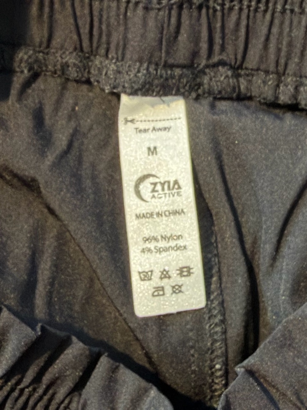 Zyia Activewear Women’s Black Jogger Pants Size Medium Drawstring Stretch - Picture 5 of 5